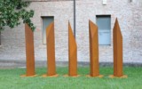 Varco, 2005, corten steel, cm 220x35x45 each, Museo degli Eremitani, Padova 2010 Mauro Staccioli, Varco 2005, Padova 2010, foto 3