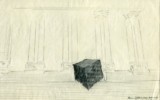 Laterizi e cemento, Galleria Nazionale d'Arte Moderna e Contemporanea, Roma, 1981, Drawing Mauro Staccioli, Roma 1981, disegno 8